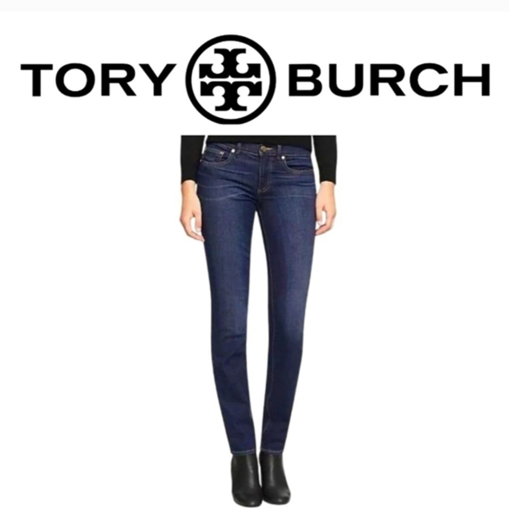 Tory Burch Skinny Stretch Pull On Jean Leggings.